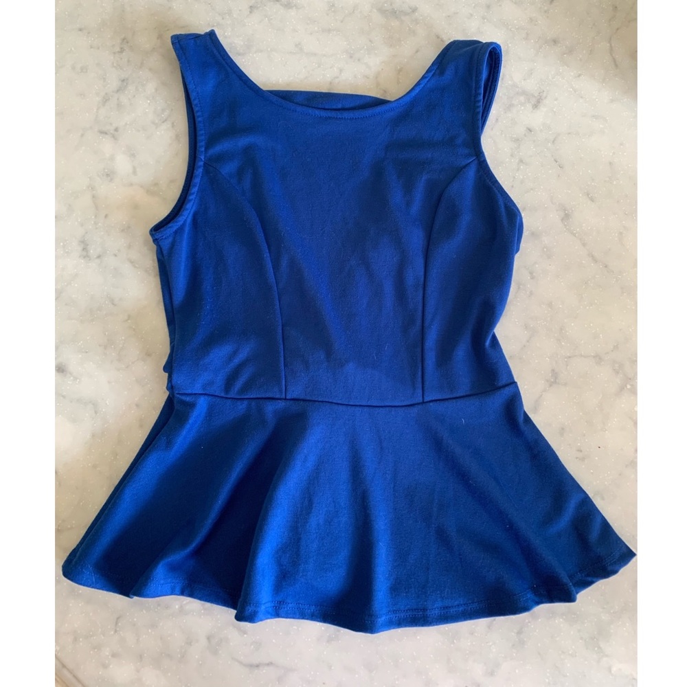 A’gaci Royal Blue Back Bow Top